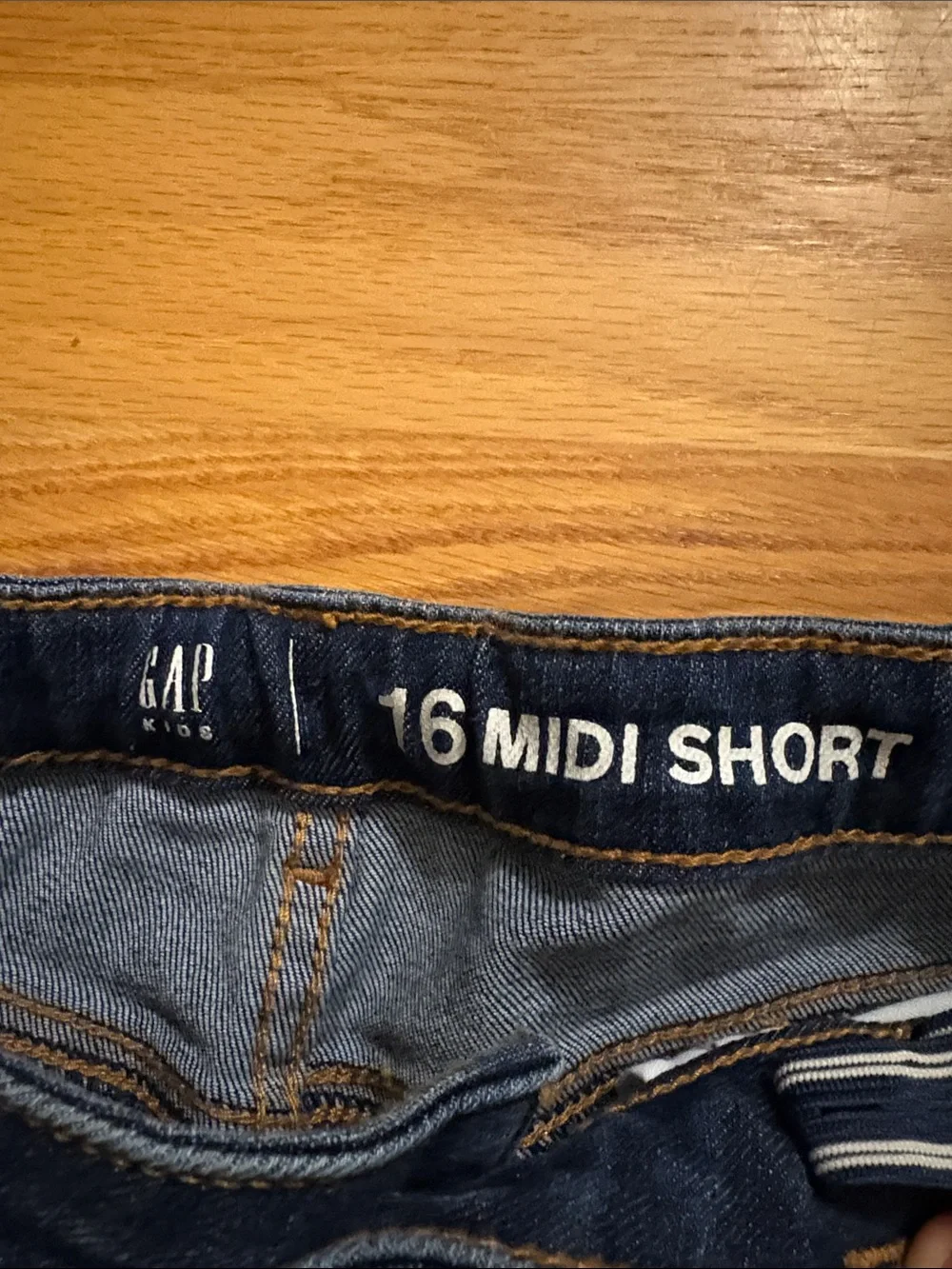 GAP Dark Indigo Rolled Hem Denim Shorts